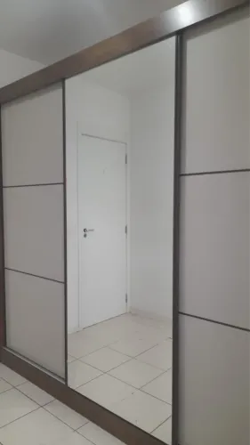 Guarda-roupa Elo com Espelho - 3 portas - 100% MDF Offwhite