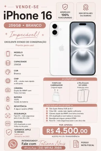 iPhone 16 branco
