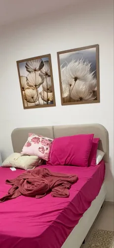 Cabeceira em linho cor bege quen