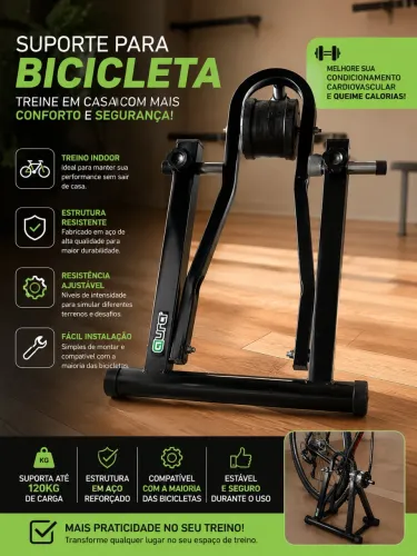 Suporte para bicicleta para fazer exercício em casa