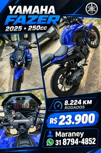 Vendo Fazer 250 ótima oportunidade moto baixo Km