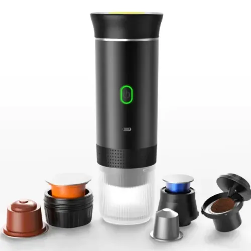 Peças para Cafeteira Portátil 3 em 1 Expresso Elétrica Recarregável para Cápsulas e Café