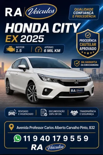Honda City Hatchback EX 1.5 Flex 16V Aut. 2025