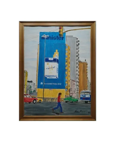 Maurício Arraes, Quadro Pintura sobre Tela, 105c80cm, Assinada e Datada, com Moldura.