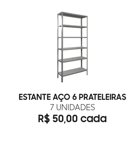 ESTANTE AÇO 6 PRATELEIRAS 7 UND