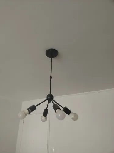 Lustre pendente Cluster preto com 4 braços - 4 lâmpadas E27