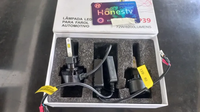 Farol Automotivo H3 super Led branco APENAS TROCA