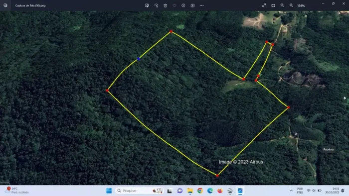 Área rural destinada a compensação ambiental em Ilhota - SC