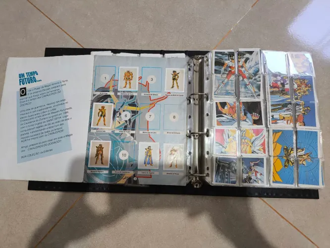 Álbum de figurinhas os cavaleiros do zodíaco (1995) completo