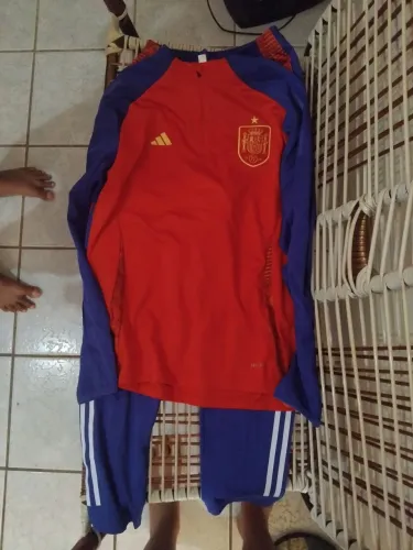 Conjunto Agasalho de Treino Espanha 2024/25 vermelho 