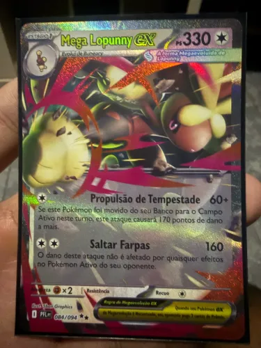 Carta Mega Lopunny EX 084/094 + Mega Heracross EX 004/094 - Fogo Fantasmagórico