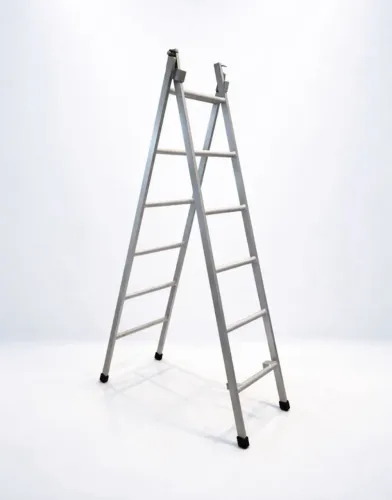 Escada Metalon Ferro 6 Degraus - 2 Em 1 Extensiva