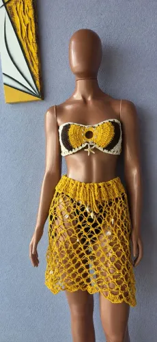 Conjunto telha crochê