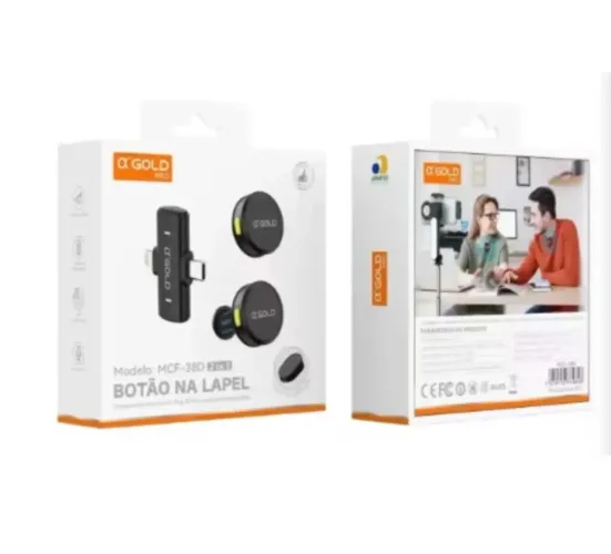 Microfone lapela para celular