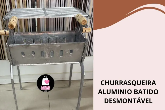 Churrasqueiras em alumínio batido desmontavel. Entrega gratis para maioria dos bairros de
