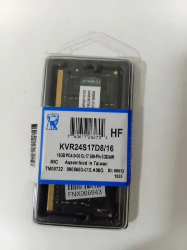 16GB DDR4 Notebook Kingston Original - KVR24S17D8/16
