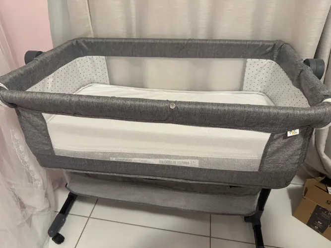 VENDO BERÇO PORTÁTIL KIDINO CO-BED - CINZA