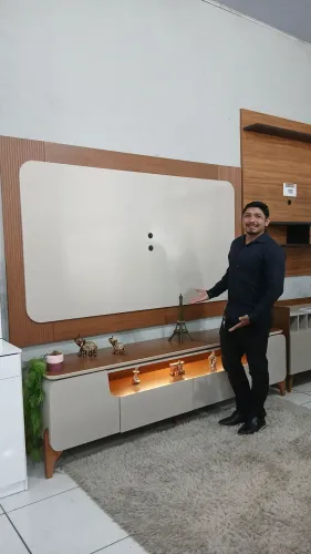 Rack com painel para tv ate 75 polegadas