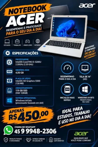 Notebook Acer i5 