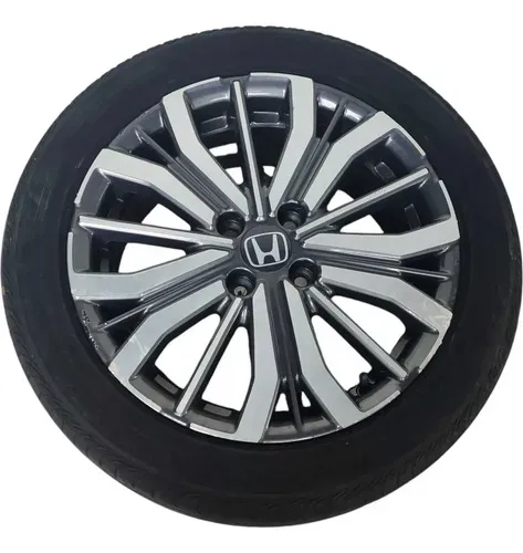 Roda Aro 16 C/pneu Honda City 1.5 2019 2020 2021 Detalhe Branco