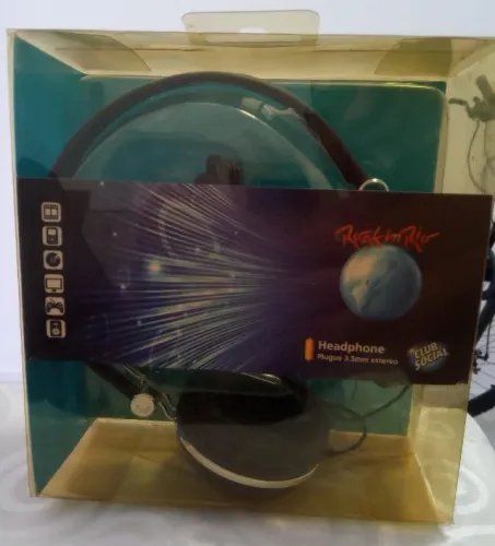 Headphone Fone de Ouvido Rock in Rio 2001 Original memorabilia sem uso - colecionável