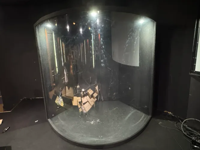 Aquário cabine bateria totalmente fechada