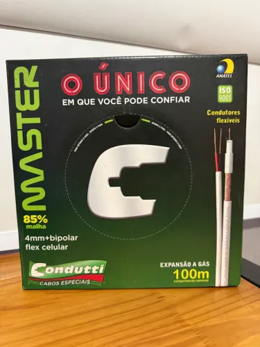 CABO COAXIAL CONDUTTI 4MM + BIPOLAR - 2 CAIXAS NOVAS