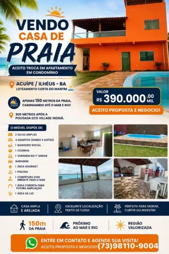 Casa 4 quartos sendo 3 suites