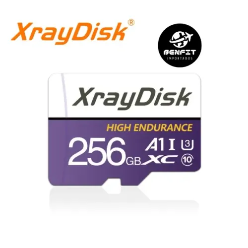 Cartão De Memória 256gb XrayDisk Classe C10 V30 Com Adaptador