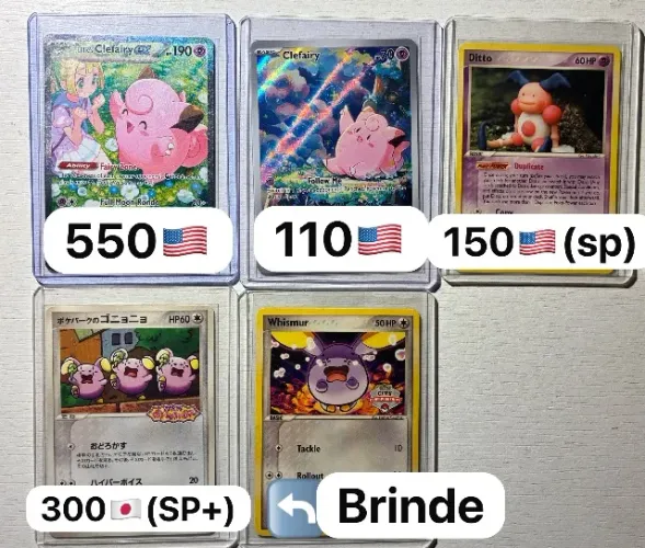 Cartas Pokémon inglês e japa