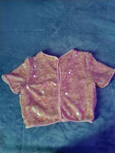 Cropped infantil paetê tam. 10