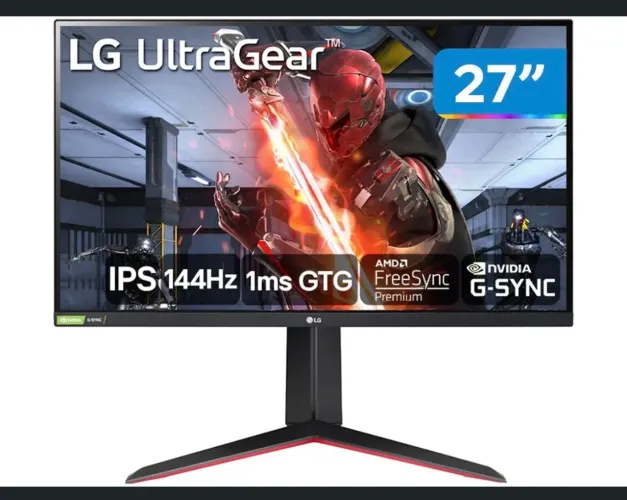 Monitor Gamer LG UltraGear 27GN65R-B 27? - Full HD 144Hz IPS 1ms HDMI DisplayPort