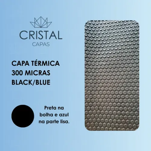 Capa Térmica 300 micras Preta para Piscina