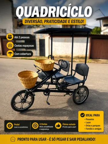 Triciclo de passeio ou carga.