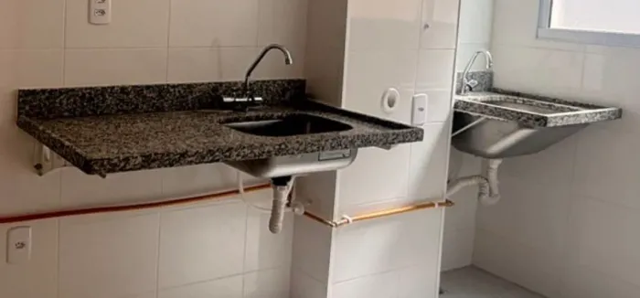 Bancada pia cozinha e tanque