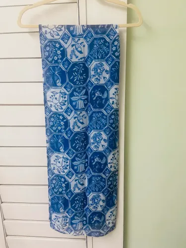 Lenço alongado estampado 1,5mx35cm