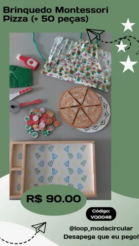 Brinquedo Montessori Pizza