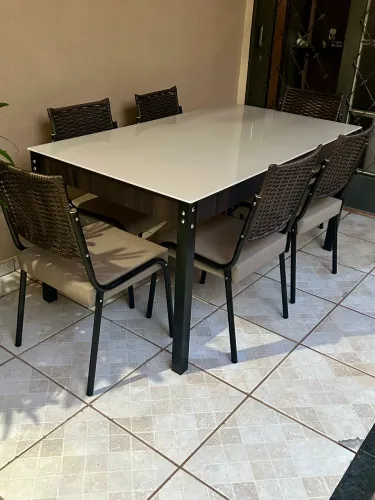 Linda mesa de jantar 6 lugares Nova Entrega Grátis