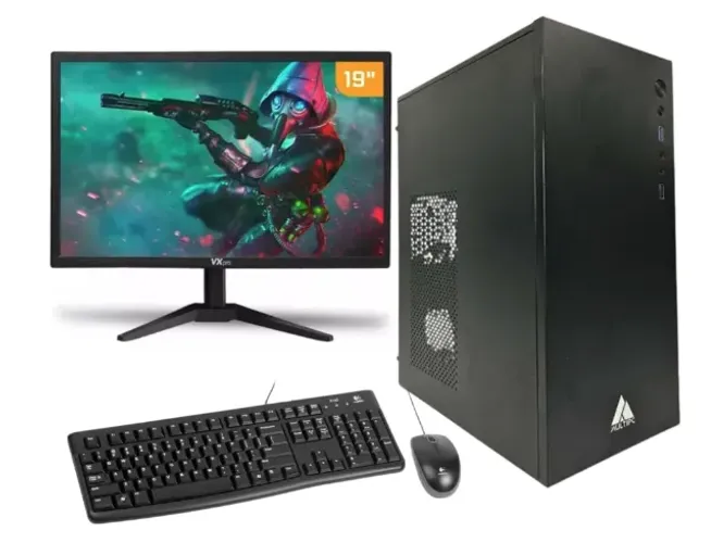 Computador Completo Intel Core I3 8GB Ram SSD 240GB Monitor 19" Teclado e Mouse Windows 10