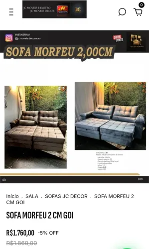 SOFÁ RETRATIL E RECLINÁVEL MORFEU 2M