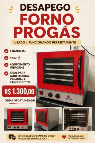 Forno progas elétrico 
