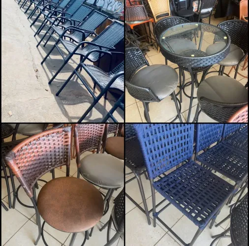 Banquetas banquetas mesas bistrô cadeiras para externa vários modelos
