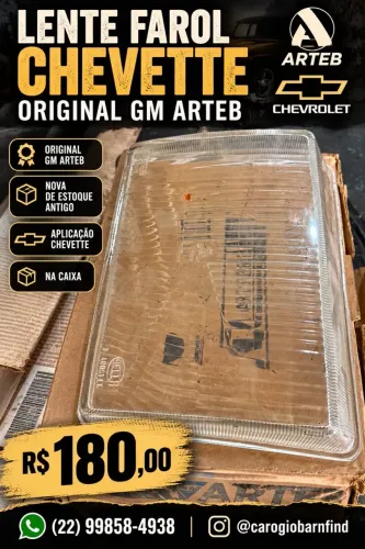 Lente Farol Chevette Arteb Original GM Nova Na Caixa De Estoque Antigo