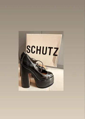 Sapato Scarpin Meia Pata Zayne Verniz Preto n37