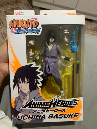 Boneco Articulado Sasuke Uchiha - Naruto Shippuden - Novo na Caixa