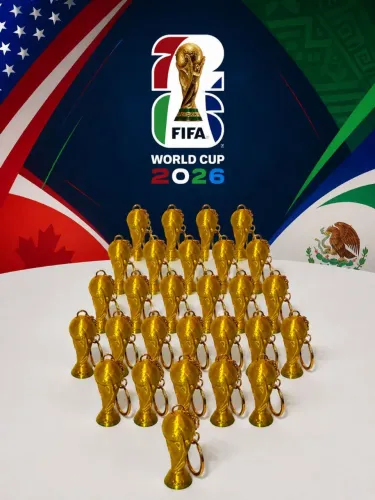 Kit 10 chaveiros taça copa do mundo 2026