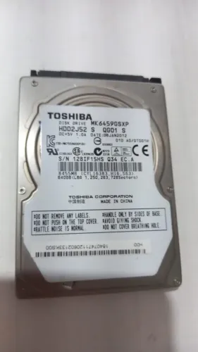 HD 640 gb TOSHIBA NOVO de NOTEBOOK - 036