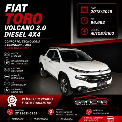 Fiat Toro Volcano 2.0 16V 4X4 TB Diesel Aut. 2019