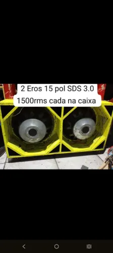 Falante 15 pol Eros SDS 3.0k 1500Rms cada