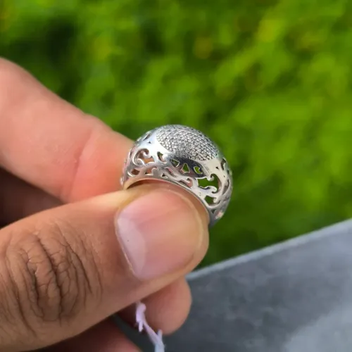 Anel de prata chuveirinho, garantia vitalícia